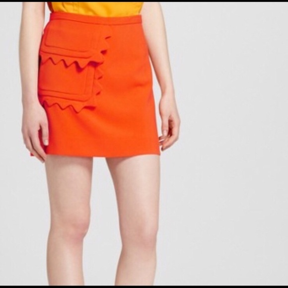 Orange Victoria Beckham Skirt - Picture 1 of 2